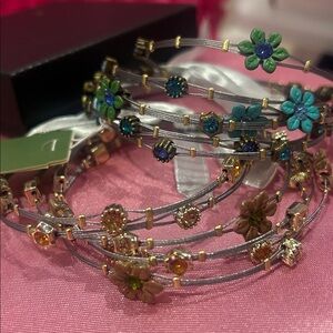 Two Different Sets of Whisper Bangle bracelets-Bl/Gr & Brown Earthtones-NWT